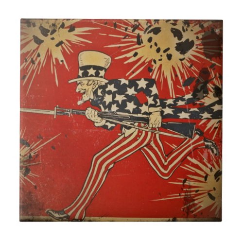 World War One Fourth of July Tile