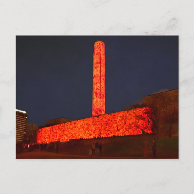World War One Museum and Memorial Poppy Display Po Postcard (Front)
