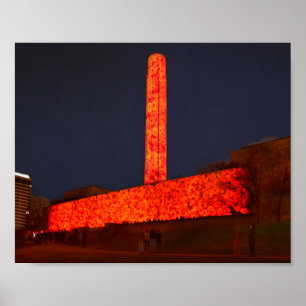 World War One Museum and Memorial Poppy Display Poster
