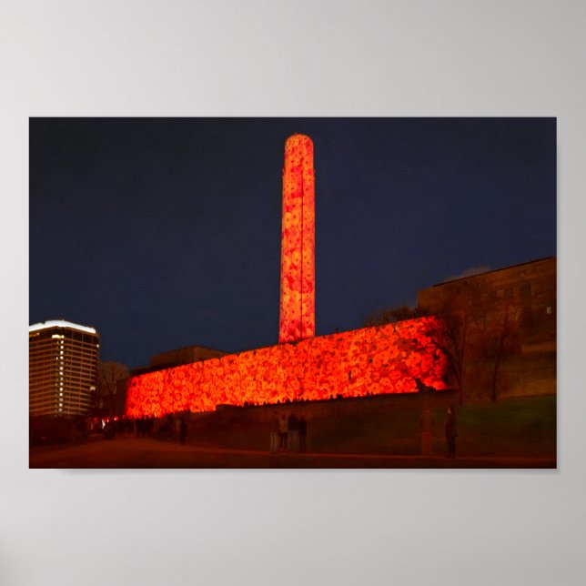 World War One Museum and Memorial Poppy Display Poster (Front)