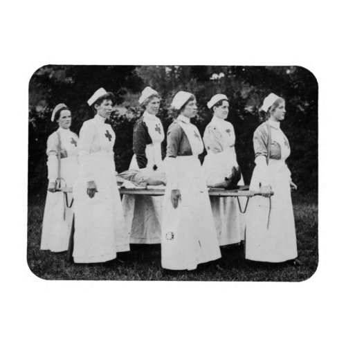 World War One Nurses Carry the Wounded Magnet