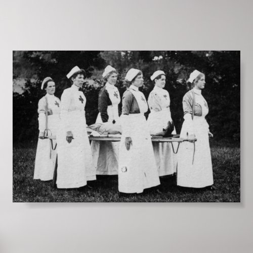 World War One Nurses with Stretcher Poster