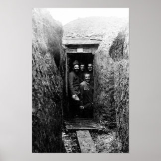 World War One Soldiers In Trench - Circa 1916 Poster