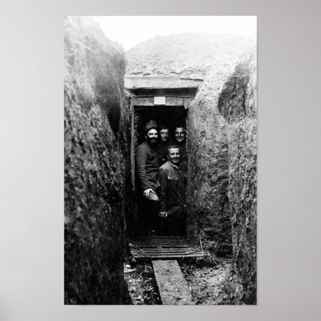 World War One Soldiers In Trench - Circa 1916 Poster (Front)