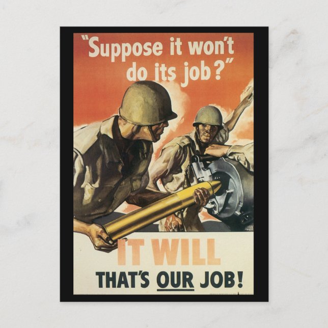 World War Postcards, War effort Postcard (Front)