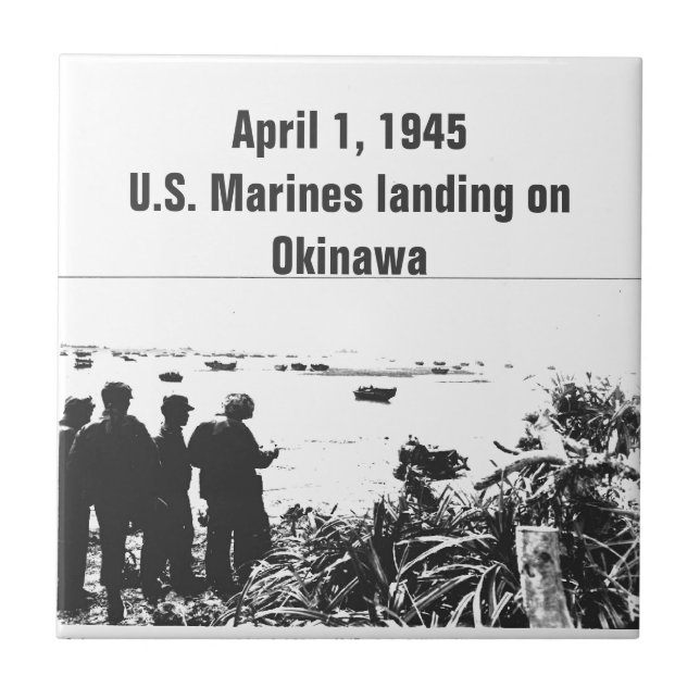 World War Soldiers American History Ceramic Tile (Front)