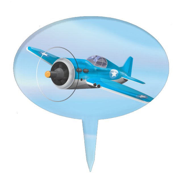 World War Two Fighter Aircraft Cake Topper (Front)