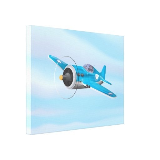 World War Two Fighter Aircraft Gallery Wrap Canvas | Zazzle