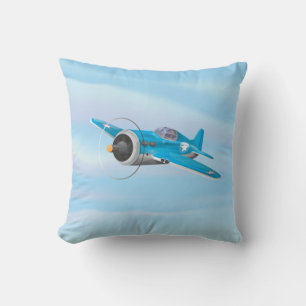 World War Two Fighter Aircraft Throw Pillow