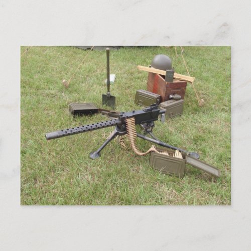 World War Two Machine Gun Postcard