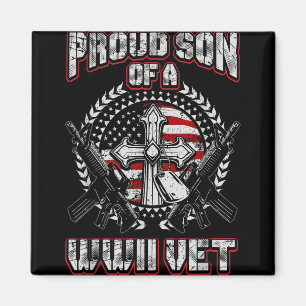 World War Two Veteran Proud Son Of A Wwii Vet T Sh Magnet