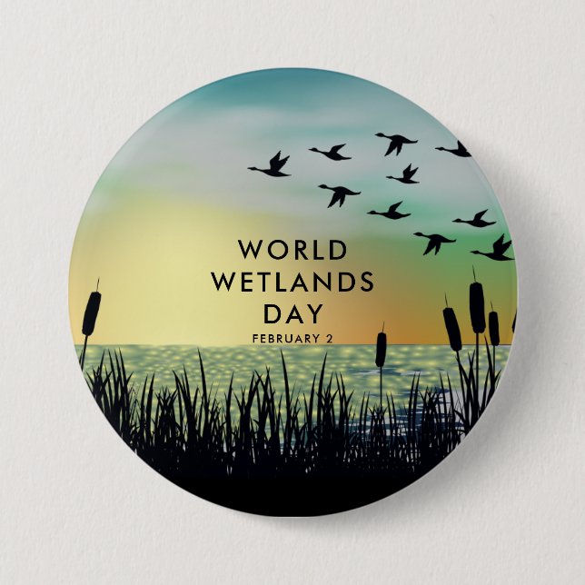 World Wetlands Day Button (Front)