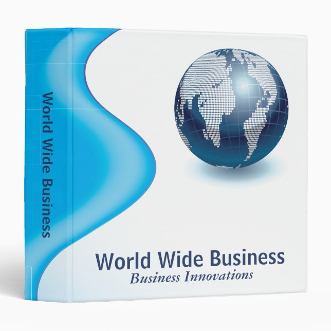World Wide Business 3 Ring Binder (Front/Spine)