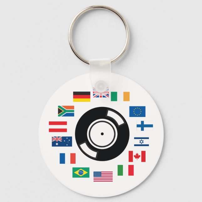World Wide DJ Keychain (Front)