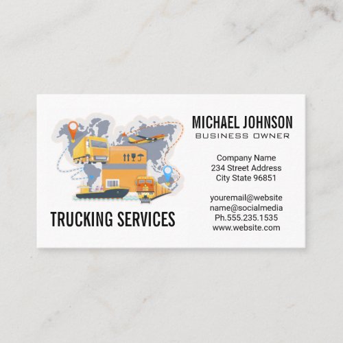 World Wide Shipping | Transport Business Card