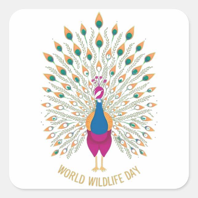 WORLD WILDLIFE DAY Sticker (Front)