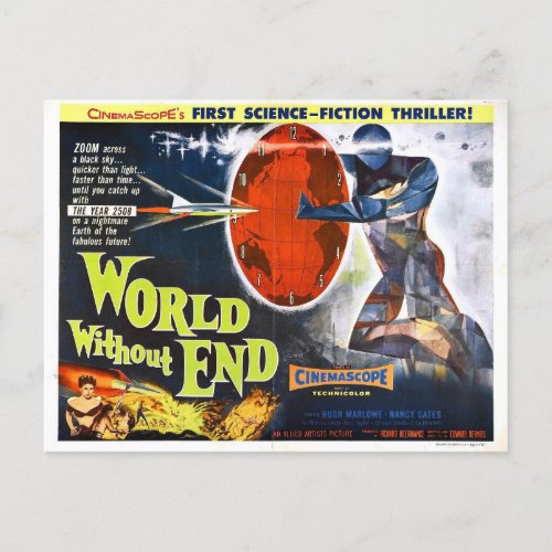 World without End classic SF Movie poster postcard