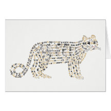 World Word Clouded Leopard Card