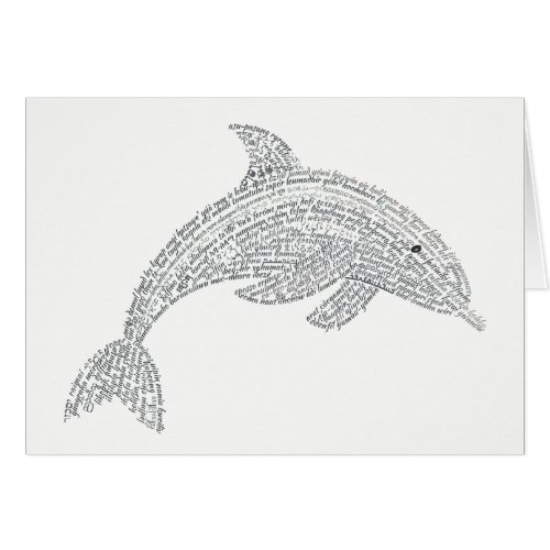 World Word Dolphin Card