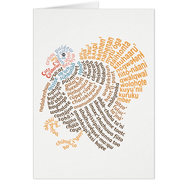 World Word Wild Turkey Card (Front)