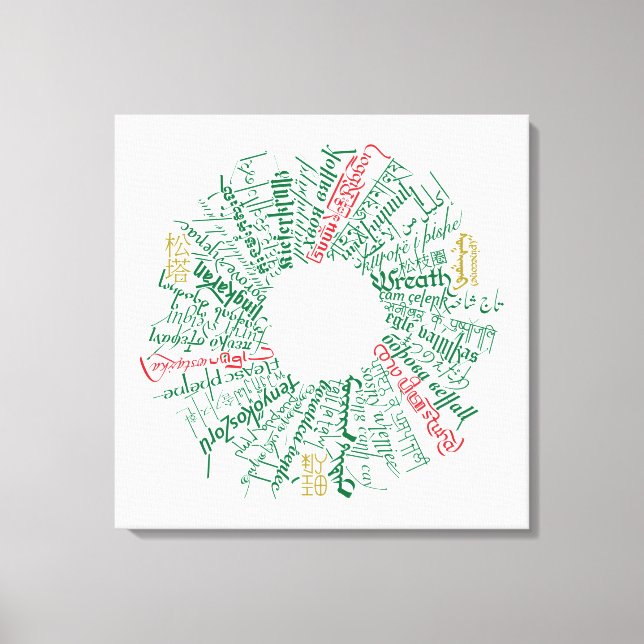 World Word Wreath Canvas Print (Front)