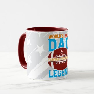 World's #1 Dad Fantasy Football Legend Coffee Mug