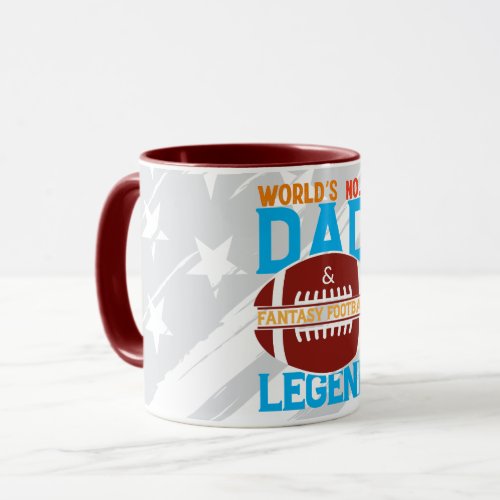Worlds 1 Dad Fantasy Football Legend Coffee Mug