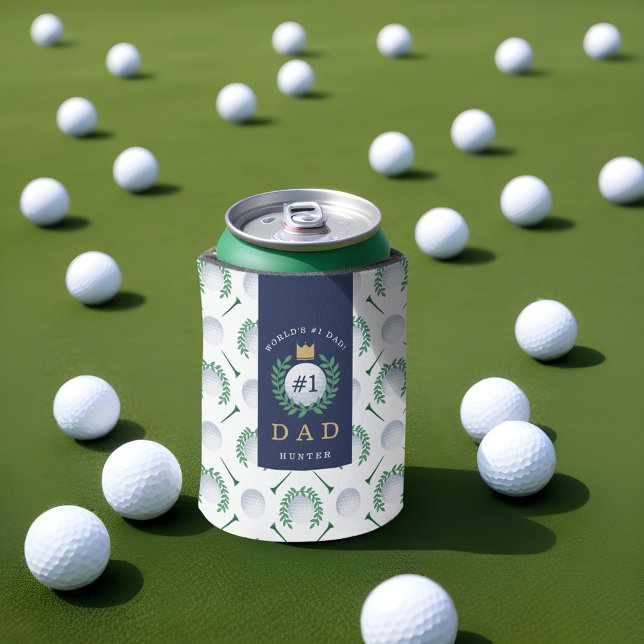 World's #1 Dad Prestigious Royal Crown Golf Ball Can Cooler (World's #1 Dad Prestigious Royal Crown Golf Ball Can Cooler)