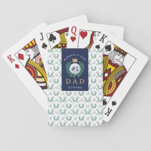 World's #1 Dad Prestigious Royal Crown Golf Ball Playing Cards