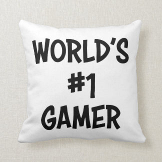 WORLD'S #1 GAMER THROW PILLOW