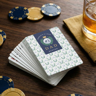 World's #1 Golf Dad Fun Personalized Gift for Dad Poker Cards