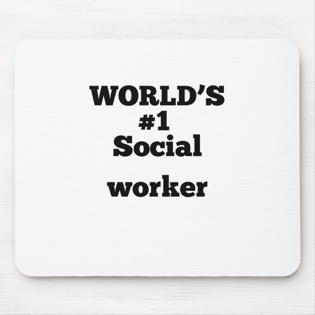 World's #1 Social Worker Mouse Pad (Front)