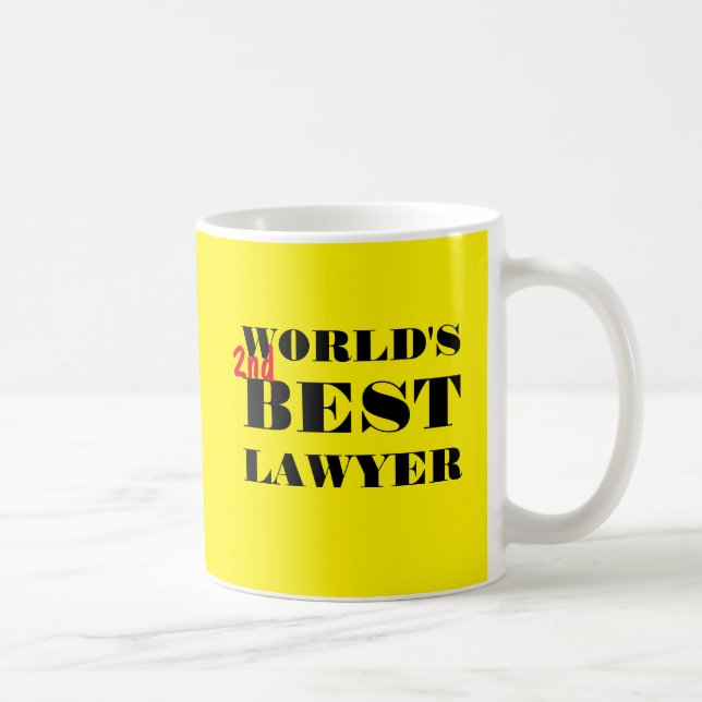 World's 2nd best lawyer coffee mug (Right)