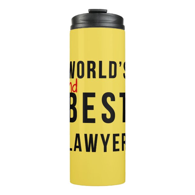 World's 2nd Best Lawyer Thermal Tumbler (Front)