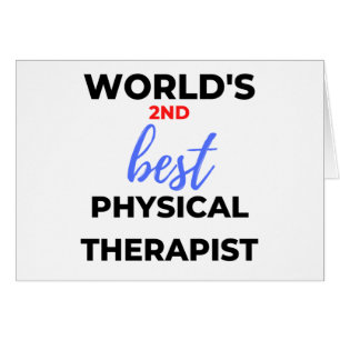World's 2nd Best Physical Therapist 2 Cards