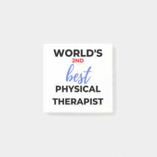 World's 2nd Best Physical Therapist 2 Post-it Notes