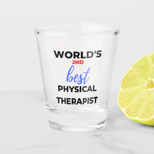 Worlds 2nd Best Physical Therapist 2 Shot Glass