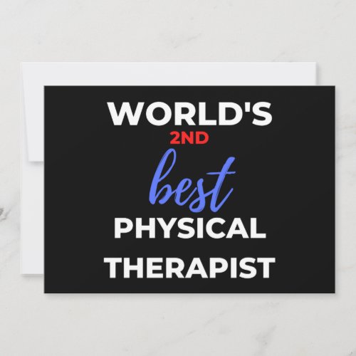 Worlds 2nd Best Physical Therapist Holiday Card