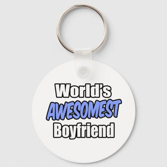 World's Awesomest Boyfriend Keychain (Front)