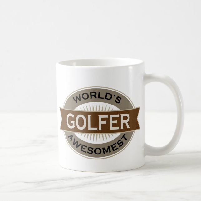 Worlds Awesomest Golfer Coffee Mug (Right)