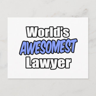 World's Awesomest Lawyer Postcard