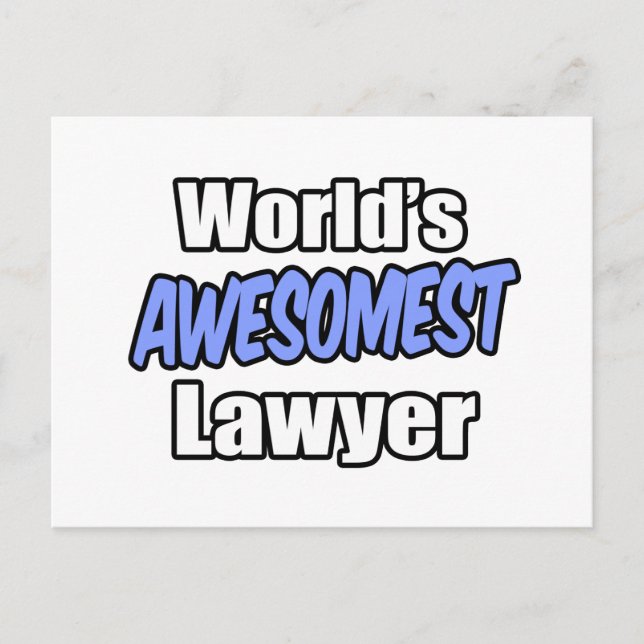 World's Awesomest Lawyer Postcard (Front)