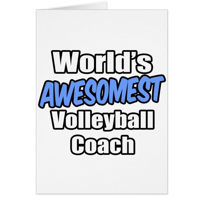 World's Awesomest Volleyball Coach Card