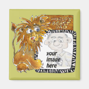 Worlds Beast Dad Fathers Day Magnet