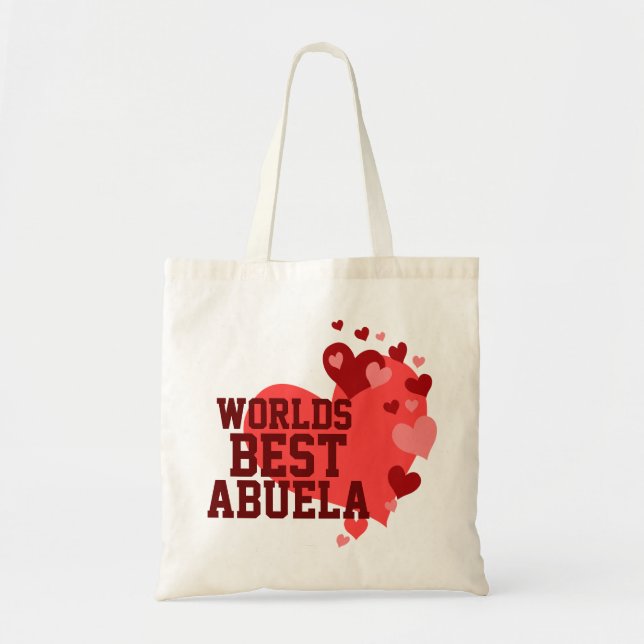 Worlds Best Abuela Personalized Tote Bag (Front)
