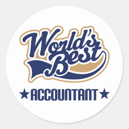 Worlds Best Accountant Classic Round Sticker