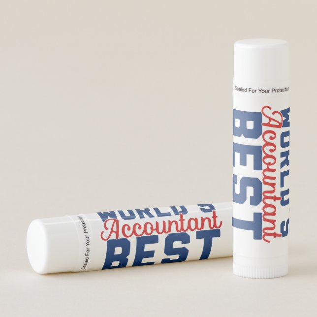 World's Best Accountant Lip Balm (Front)