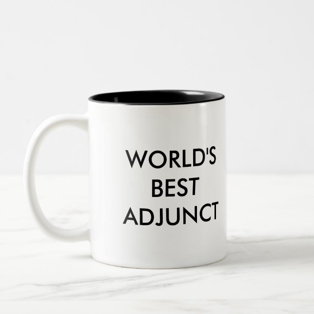 World's Best Adjunct Two-Tone Coffee Mug (Left)