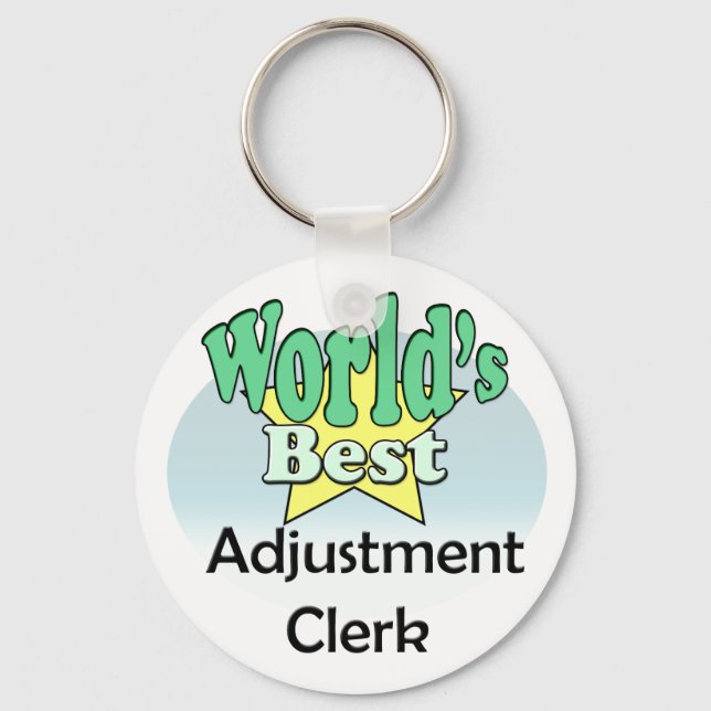 World's Best Adjustment Clerk Keychain (Front)