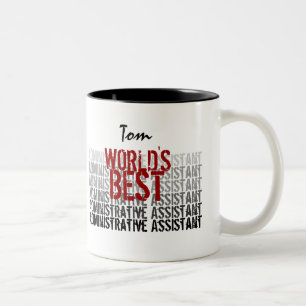 World's Best Administrative Assistant Red Black Two-Tone Coffee Mug